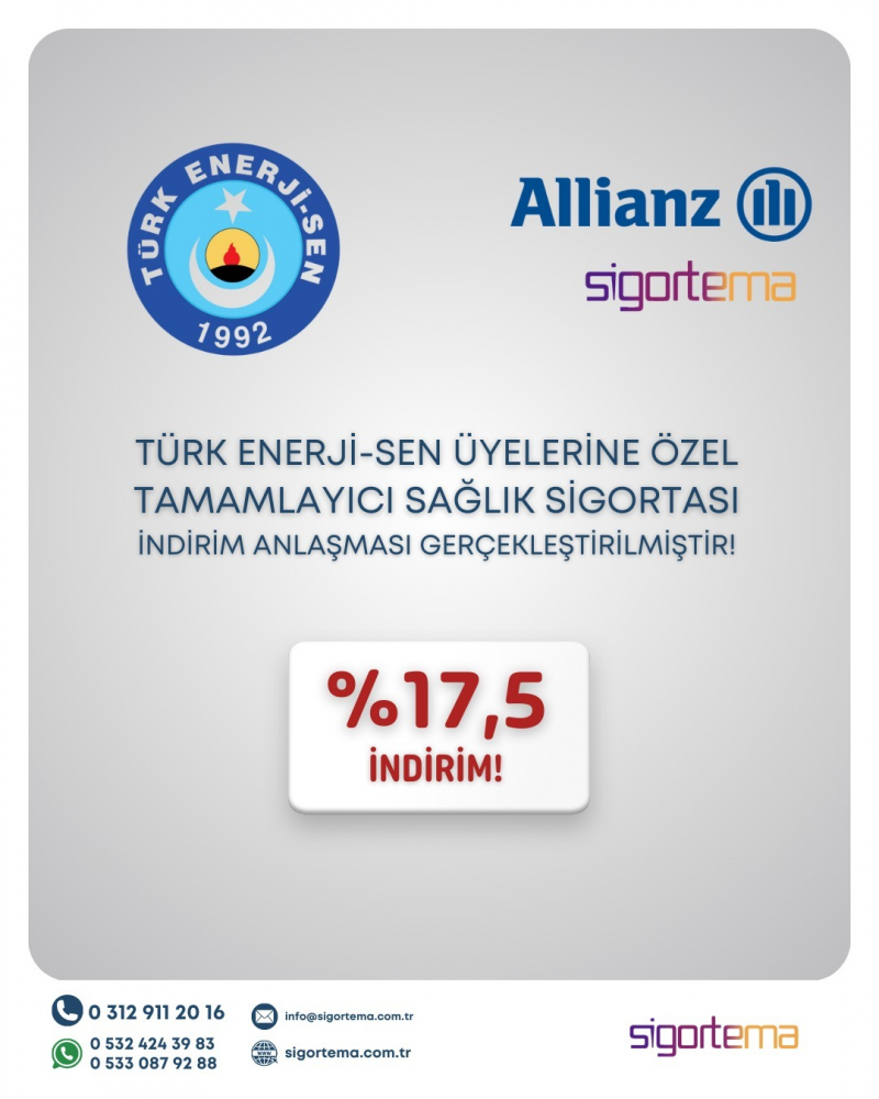 TÜRK ENERJİ-SEN TAMAMLAYICI SAĞLIK SİGORTASI ANLAŞMASI